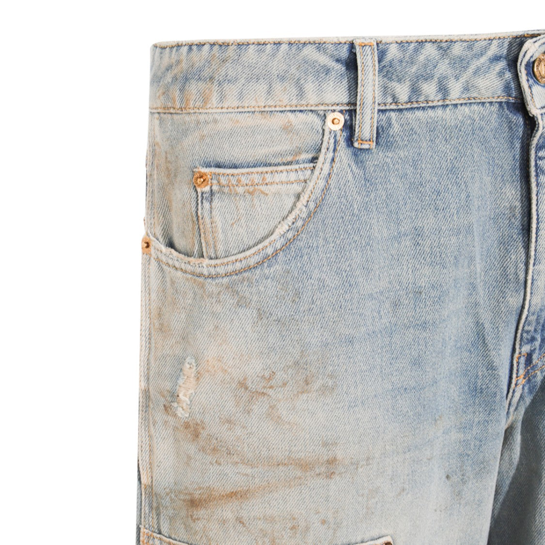 Golden Goose Light Blue Cotton Jeans