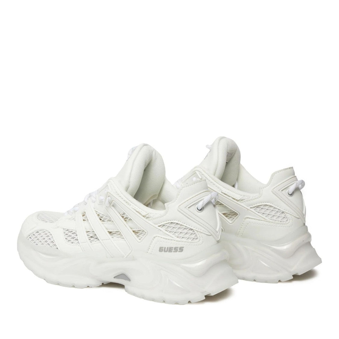 Guess White Belluna Breathable Mesh Sneakers