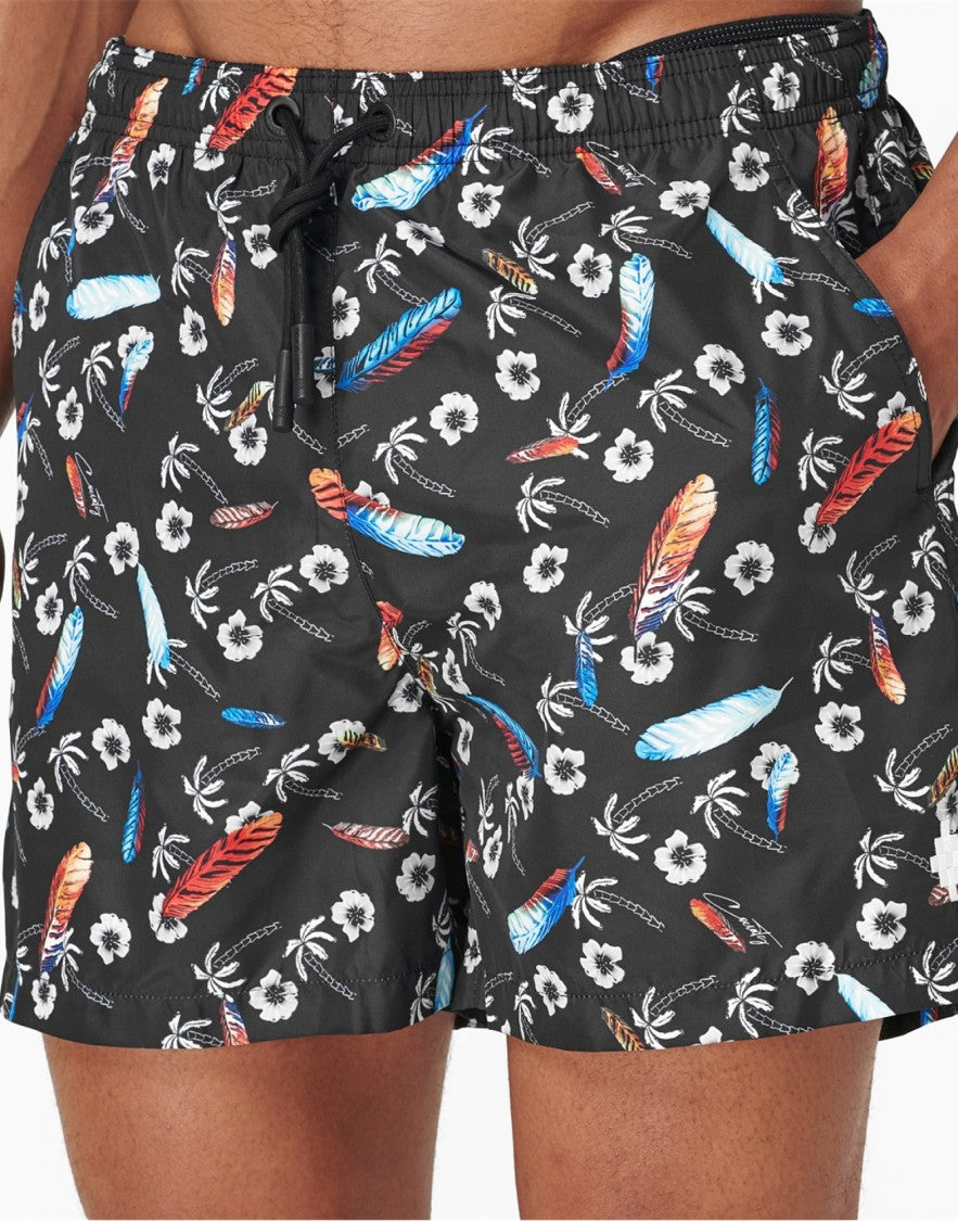 Marcelo Burlon Hawaii Print Swim Shorts