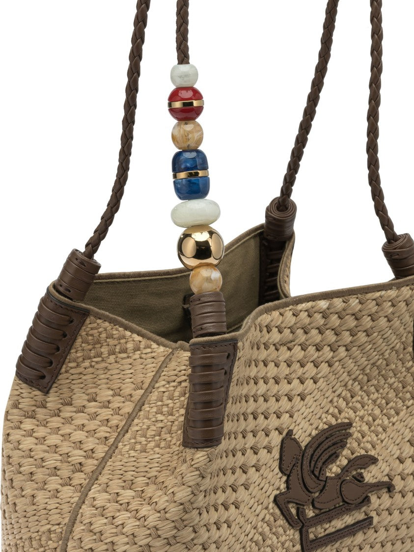 Etro Small Libra Shoulder Bag With Embroidered Pegasus Logo