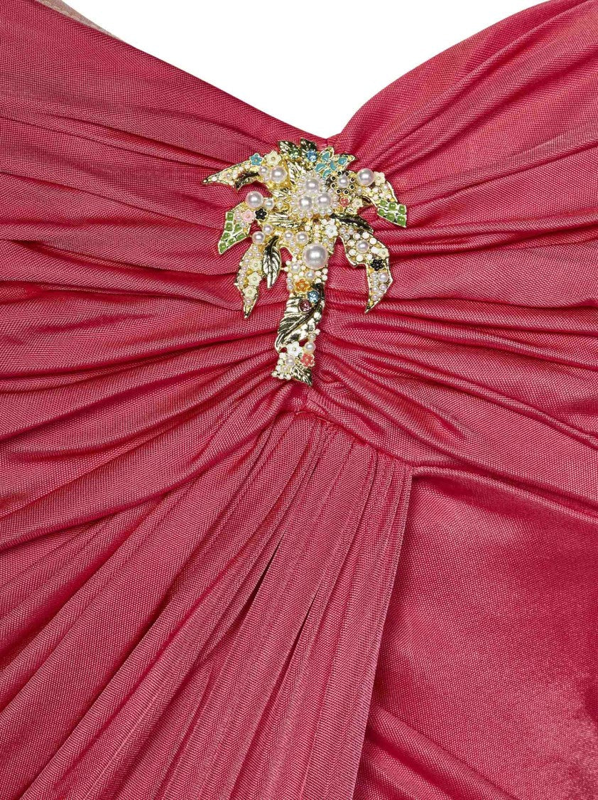 Zuhair Murad Strapless Red Bustier Dress