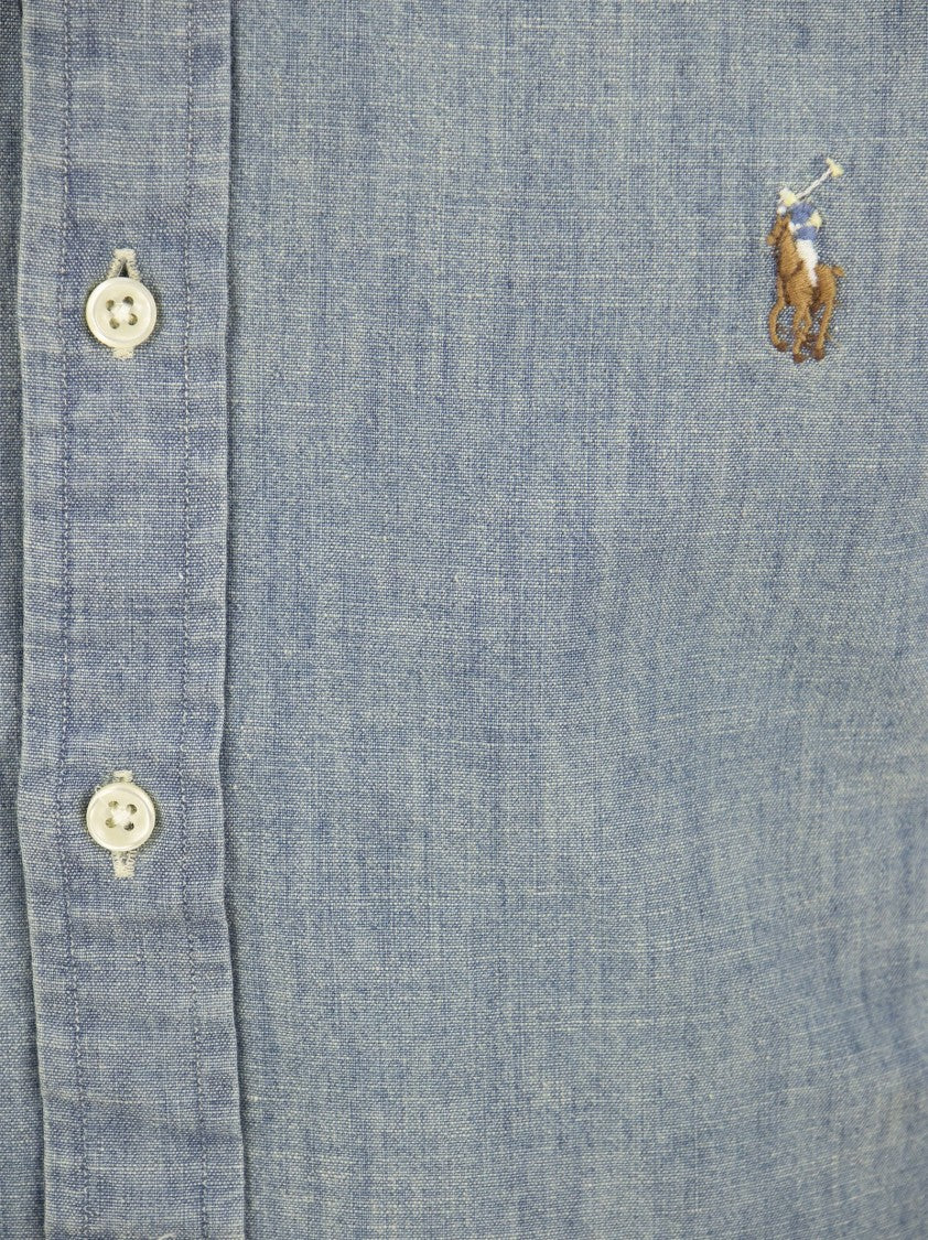 Polo Ralph Lauren Indigo-Dyed Slim-Fit Chambray Shirt