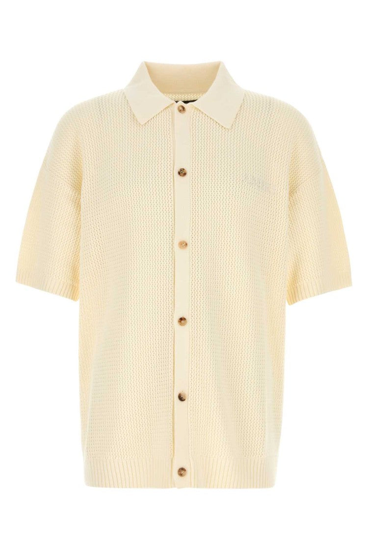 Amiri Cream Crochet Shirt