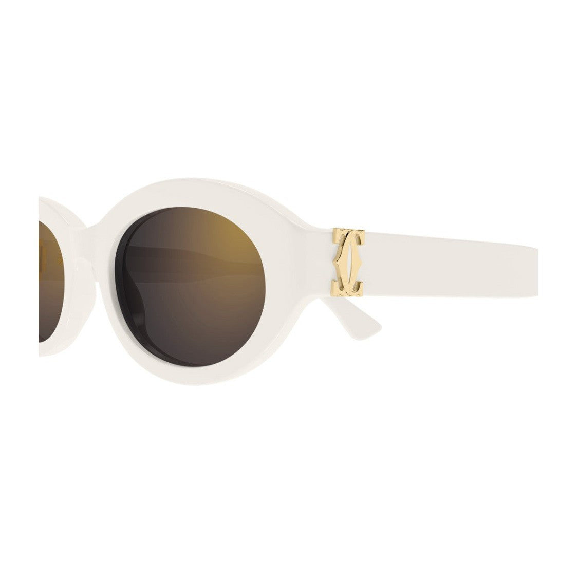 Cartier Ivory C De Cartier Ct0588s Recycled Acetate Almond Sunglasses