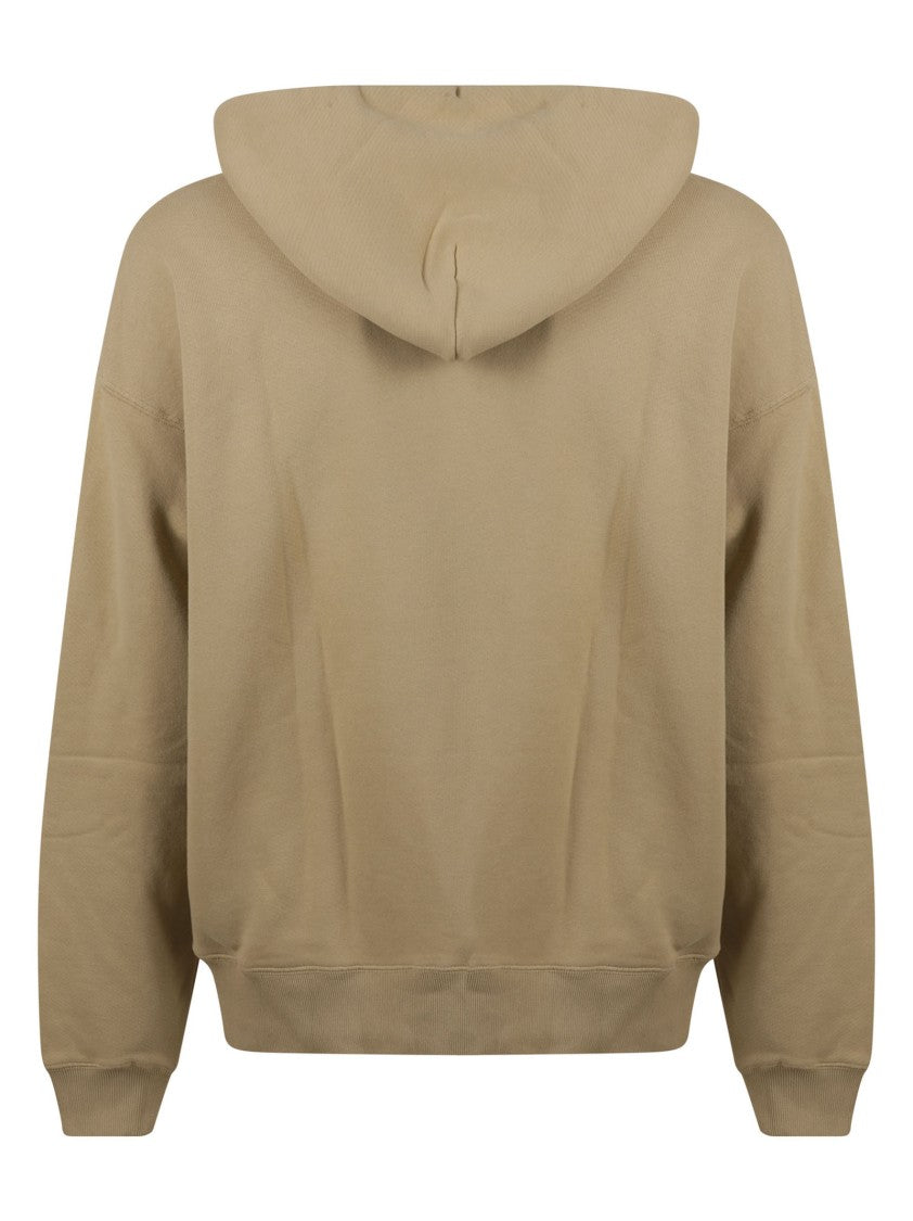 Off-White Relaxed Fit Hoodie With Bold Logo