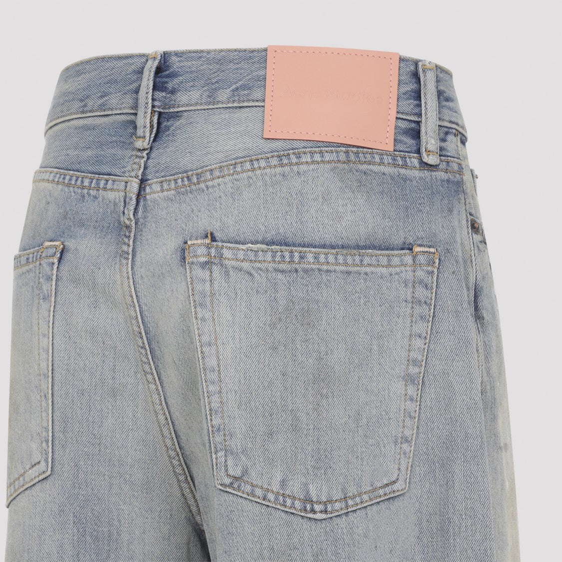 Acne Studios Wide-Leg Jeans With Faded Light Blue Wash