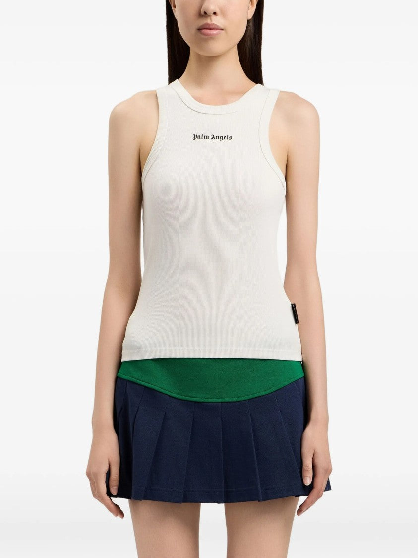 Palm Angels Classic Logo Fitted Tank Top