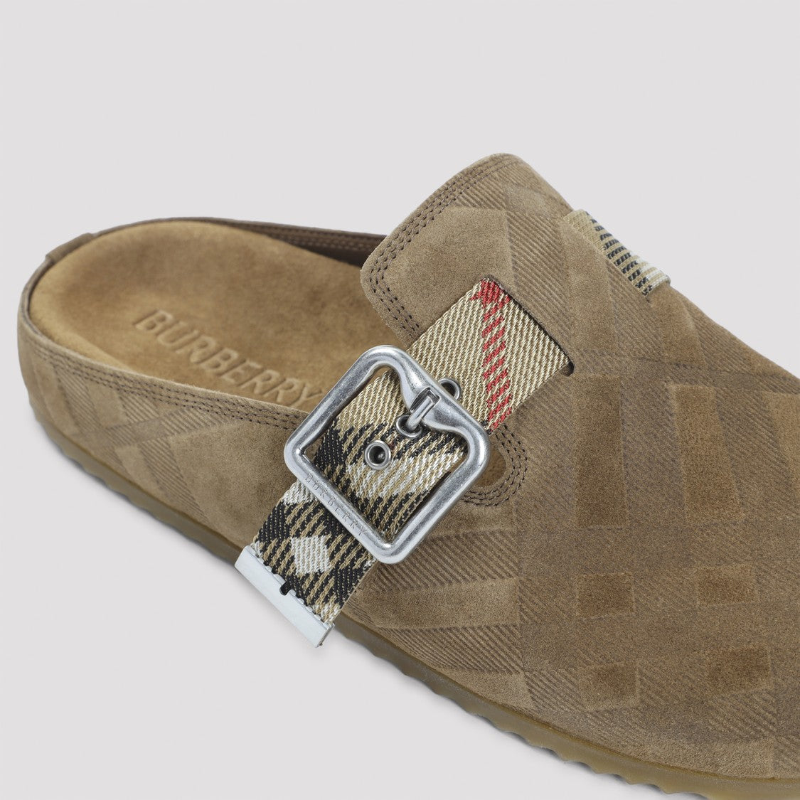 Burberry Urchin Brown Suede Leather Slippers