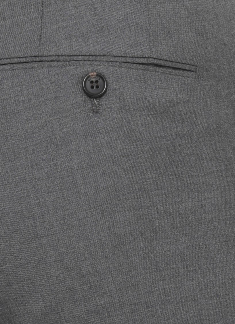 Incotex Grey Super 130'S Virgin Wool Chino Pants