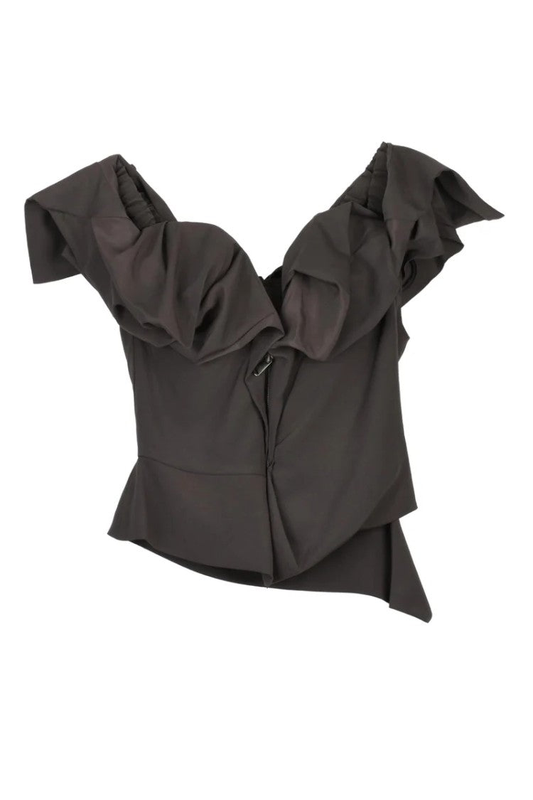 Vivienne Westwood Zip-Front Bustier Top - Grey