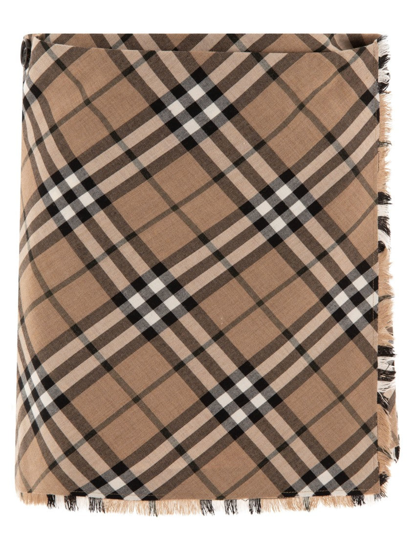 Burberry Check Wool Blend Mini Kilt