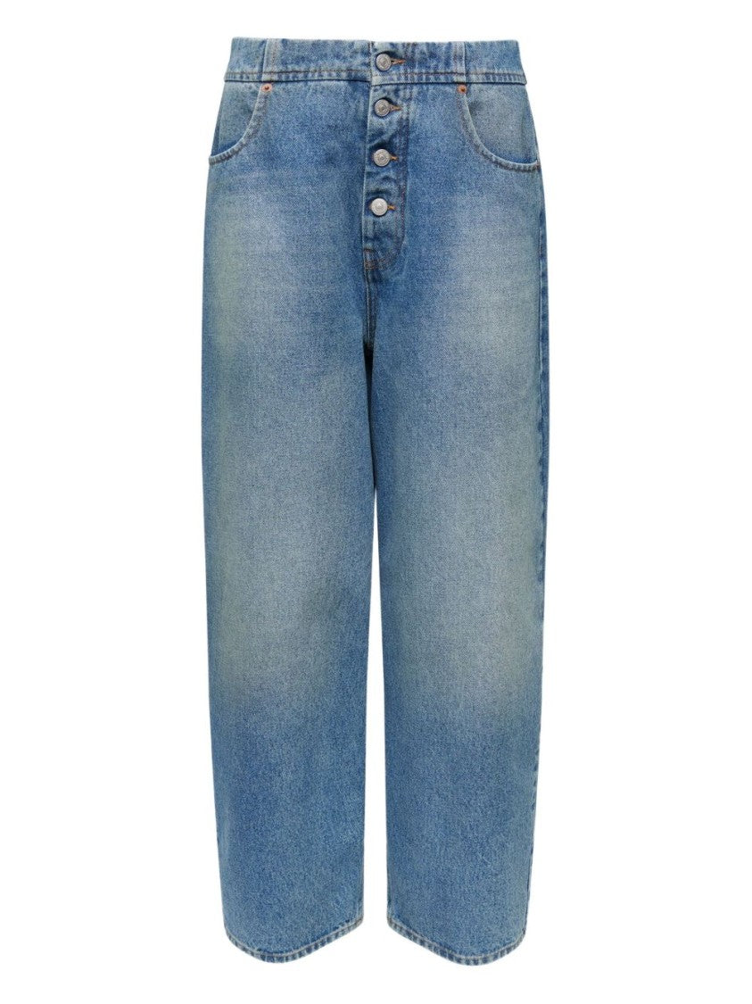 Mm6 By Maison Margiela Relaxed Wide-Leg Jeans With Vintage Wash