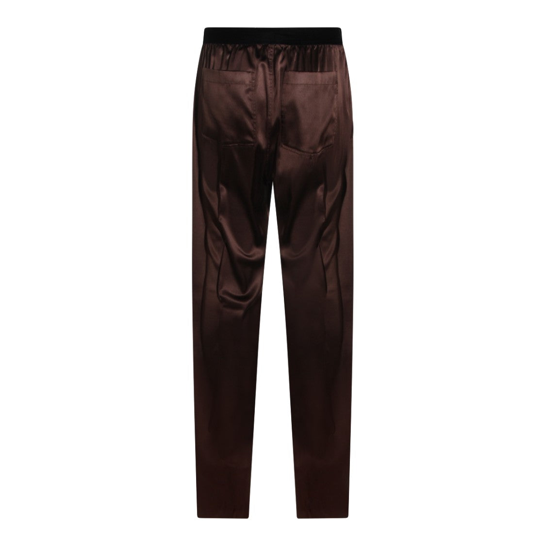 Tom Ford Straight-Leg Trousers In Shiny Brown Fabric