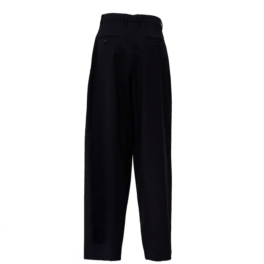 Max Mara Palazzo Pants In Natural Stretch Pure Wool With Double Front Pleats