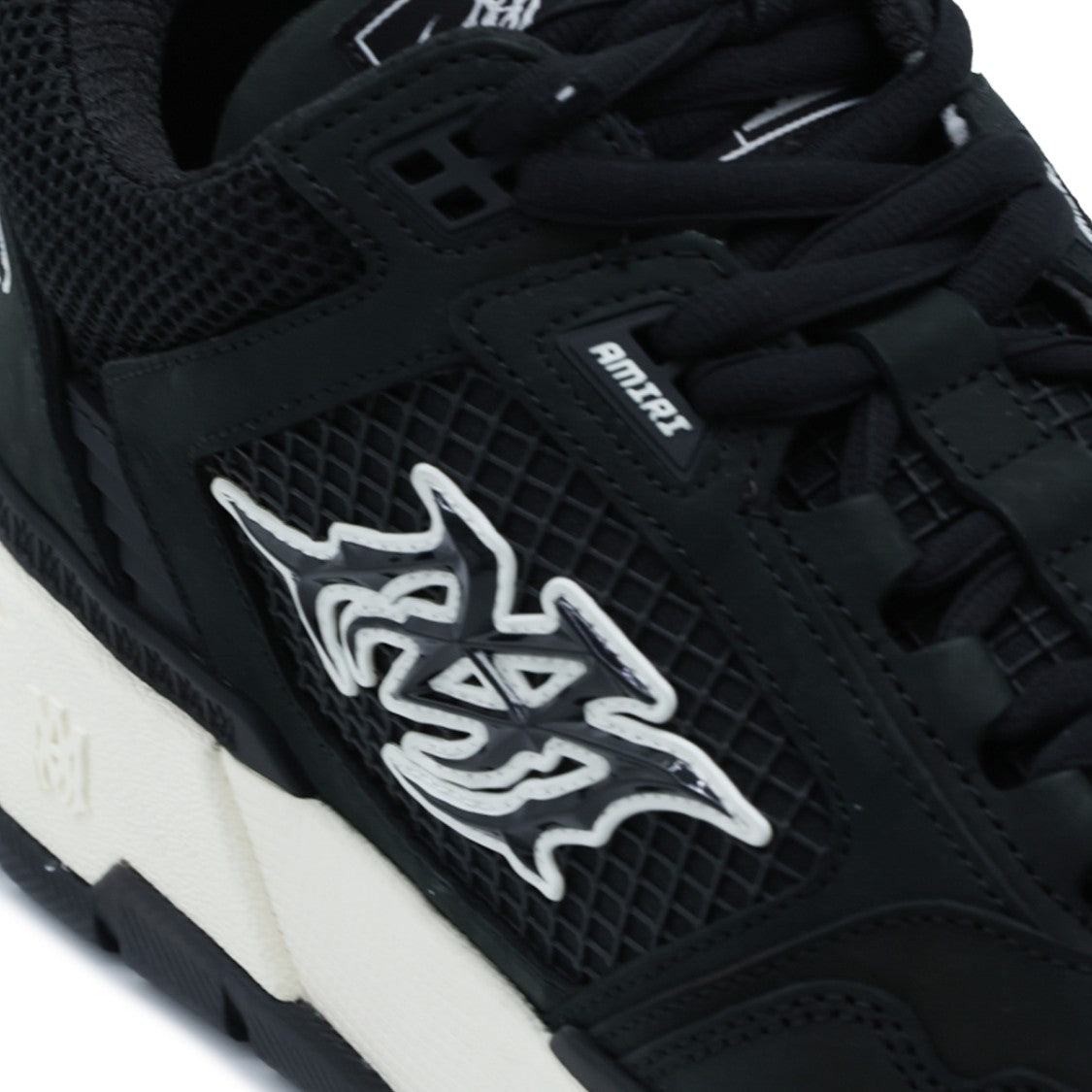 Amiri Black Mesh Upper Logo Sneakers