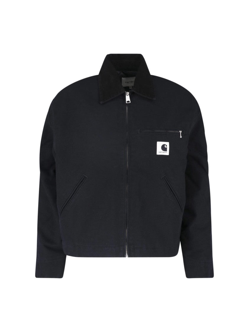Carhartt Wip Black Og Detroit Cotton Zip-Up Jacket
