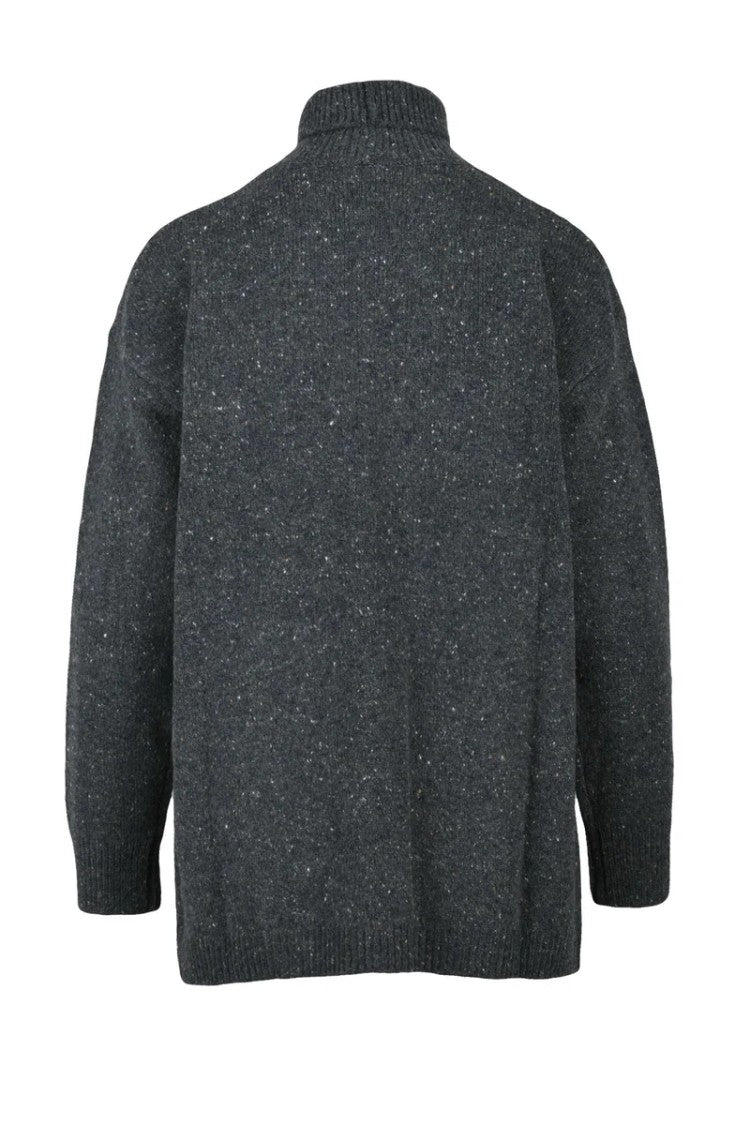 Max Mara High Neck Knit - Grey