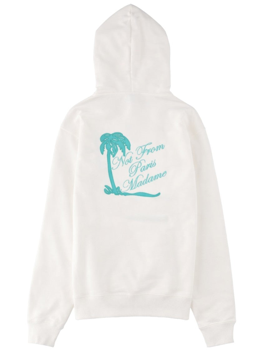 Drôle De Monsieur White Slogan Palmiers Palm Hoodie