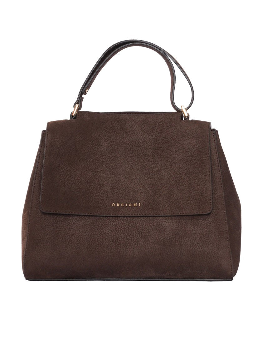 Claudio Orciani Medium Brown Sveva Nabucco Nubuck Leather Shoulder Bag