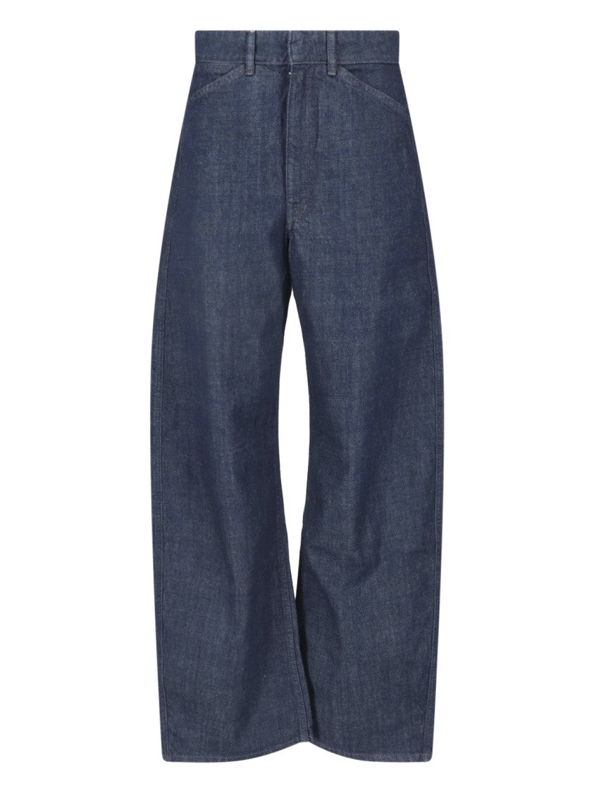 Lemaire High-Waisted Rounded Blue Denim Jeans