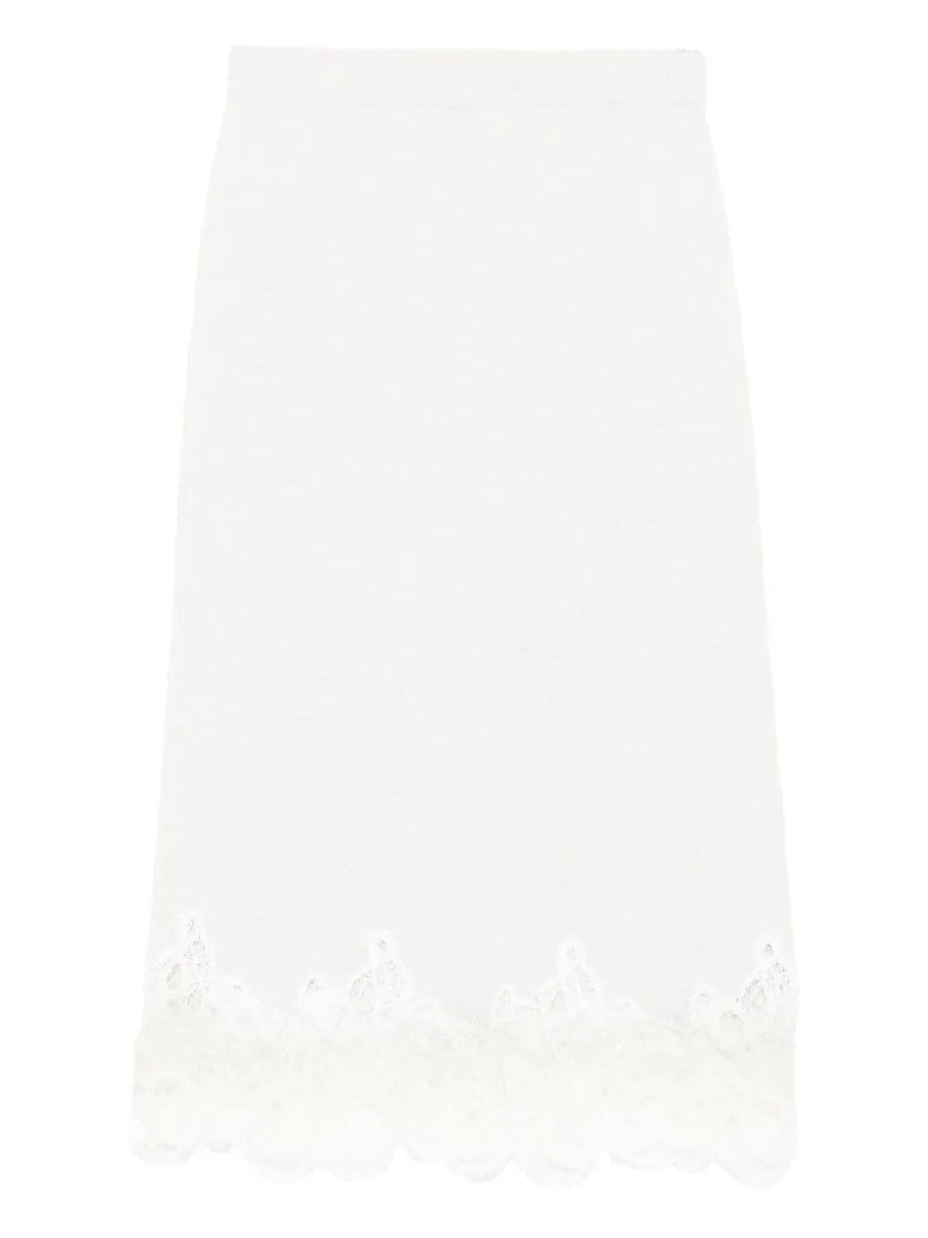 Fabiana Filippi Lace-Trimmed Midi Skirt
