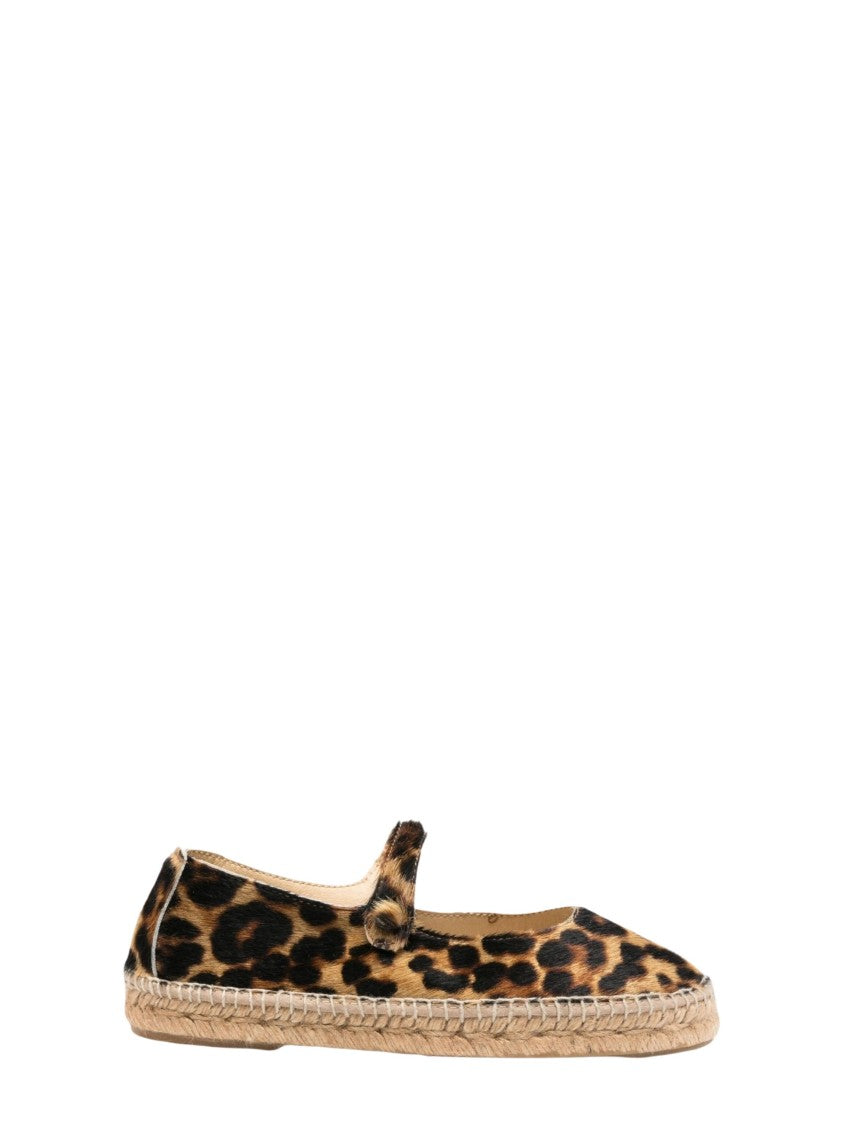Manebi Leopard Print Slip-On Espadrilles