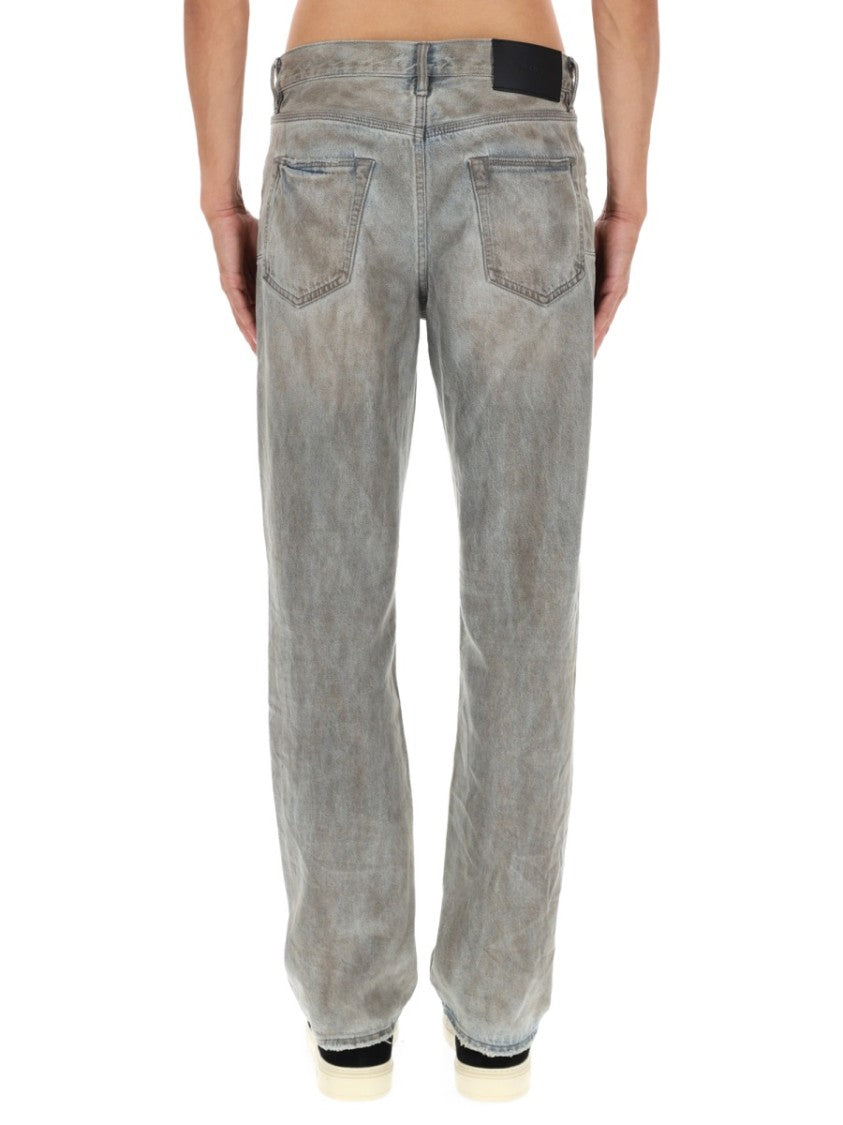 Purple Brand Washed Grey Relaxed-Fit Denim Jeans
