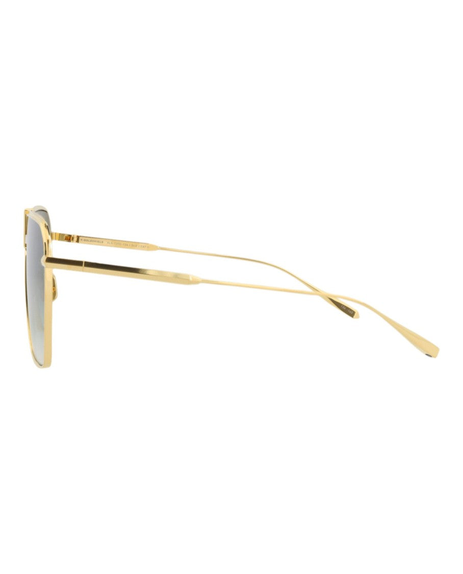 Valentino Aviator-Frame Metal Sunglasses