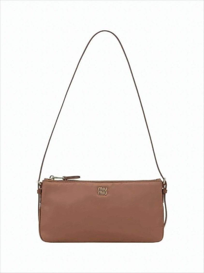 Miu Miu Rectangular Silk And Viscose Rayon Shoulder Bag