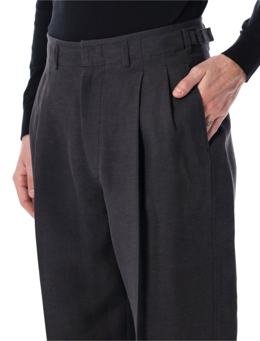 Lemaire Pleated Tailor Front Wide Leg Pants