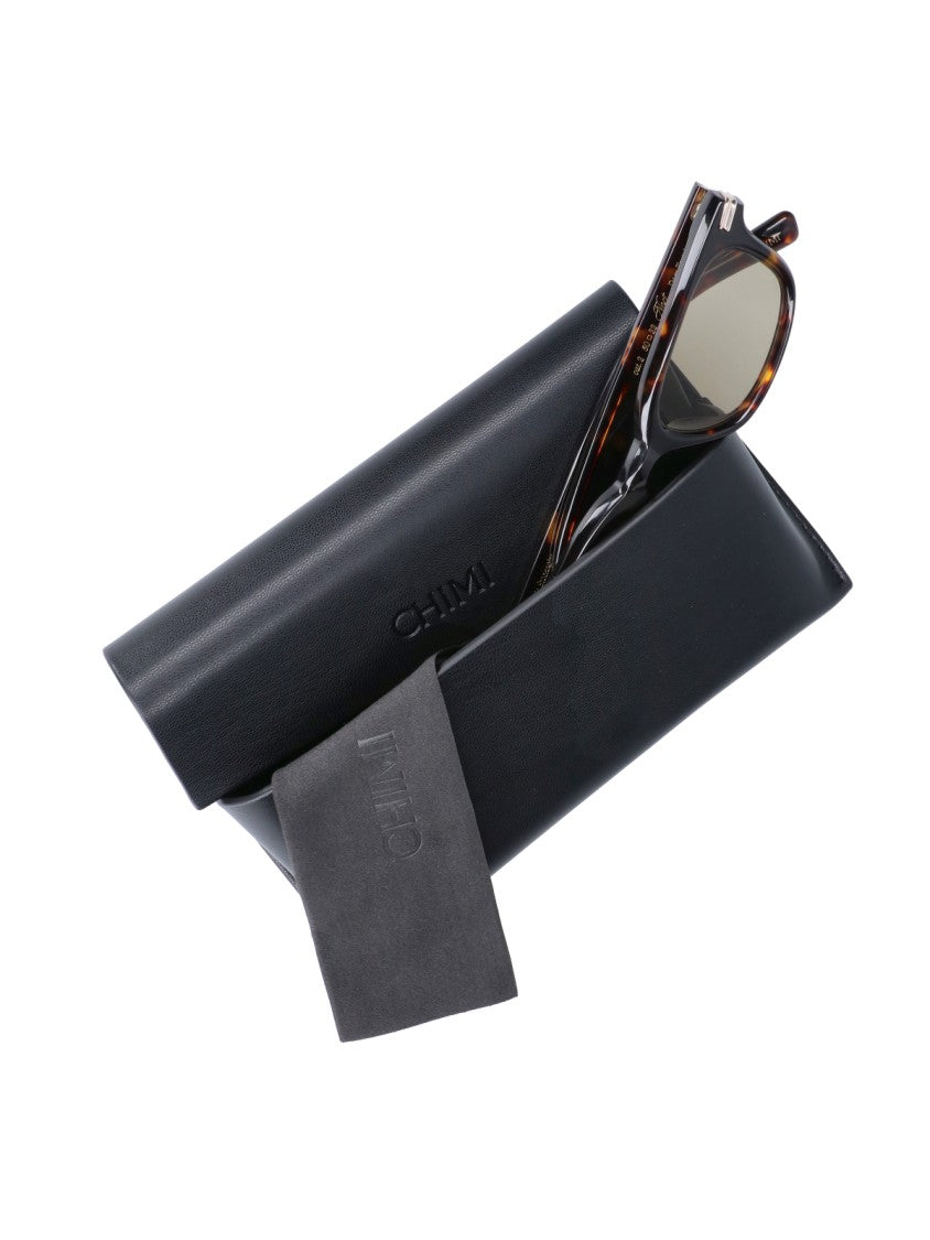 Chimi Brown Noct Tortoiseshell Rectangular Polarized Sunglasses
