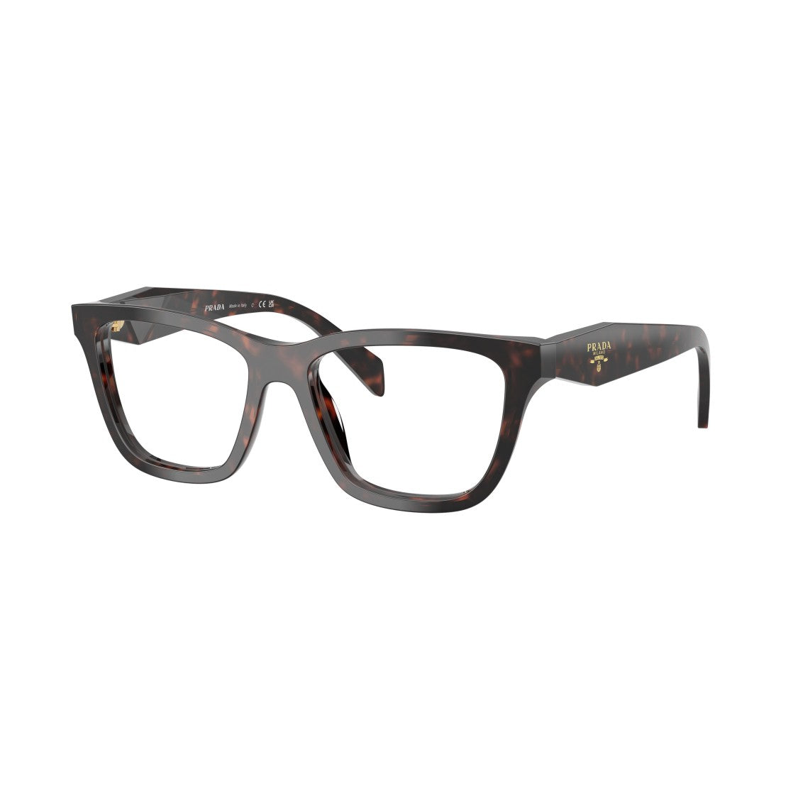 Prada Tortoiseshell 0Pr C10v Square Eyeglasses