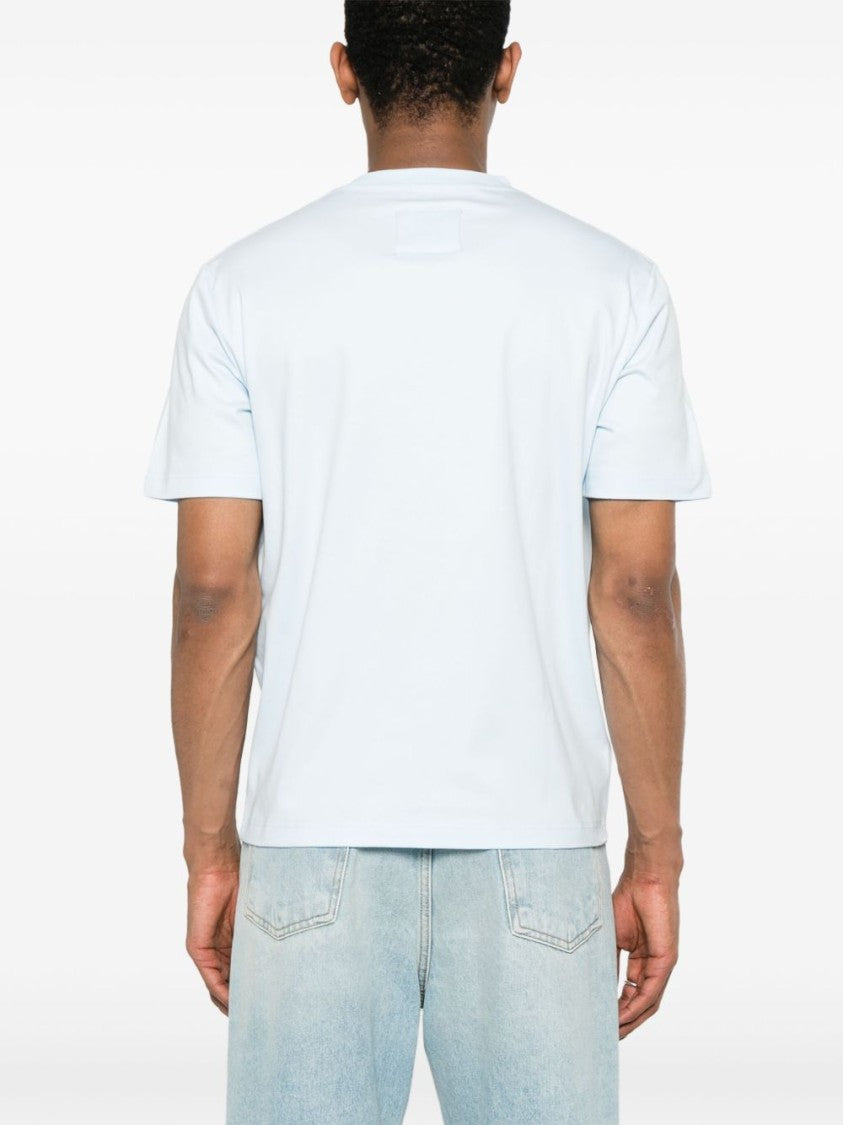 Lanvin Sky Blue Minimalist Crew Neck T-Shirt