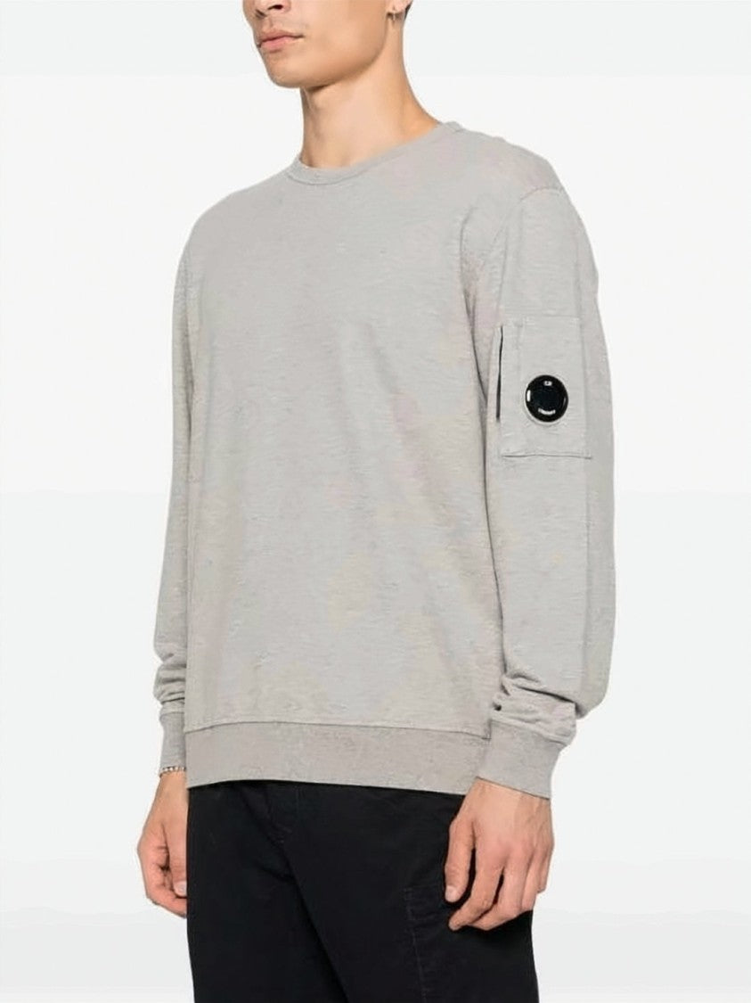 C.P. Company Casual Crewneck Sweatshirt With Distinctive Branding Patch