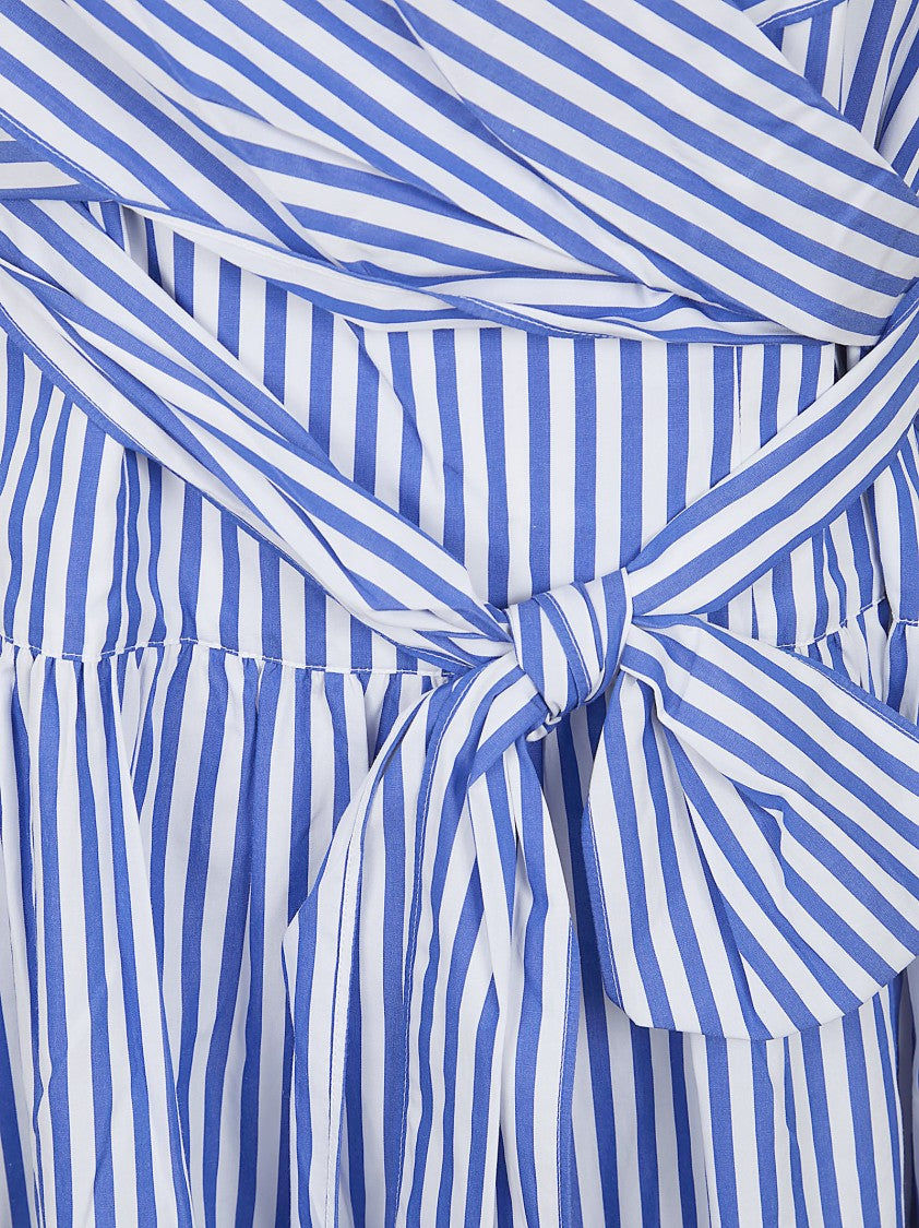 Lauren Ralph Lauren Sleeveless Cotton Dress With Vertical Stripes