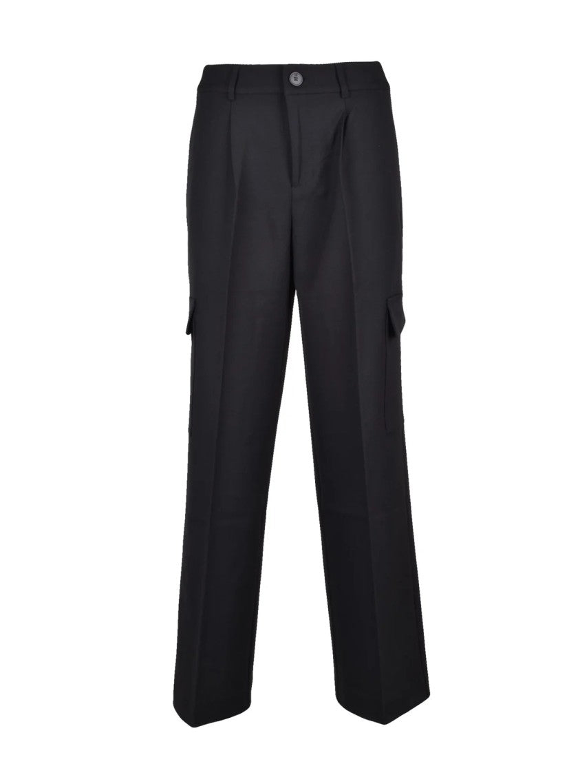 Calvin Klein Jeans Straight-Leg Black Cargo Pants With Functional Pockets