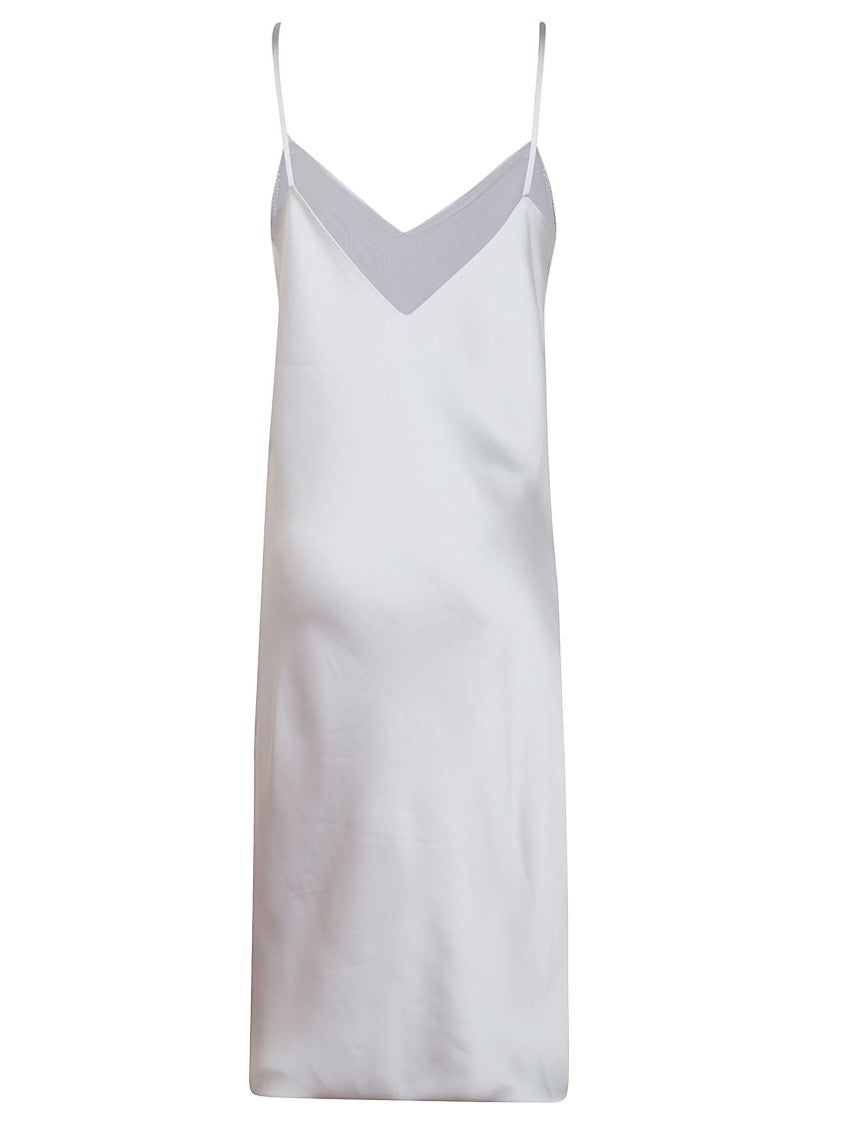 Norma Kamali Mini Dress With Spaghetti Straps And V-Neckline