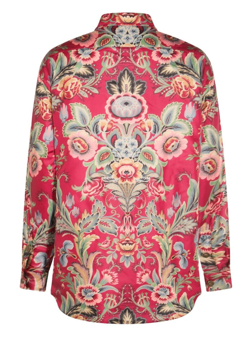 Etro Multicolor Floral Etro Jacket With Classic Neck