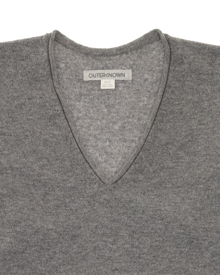Outerknown Relaxed V-Neck Sweater With Drop Shoulders