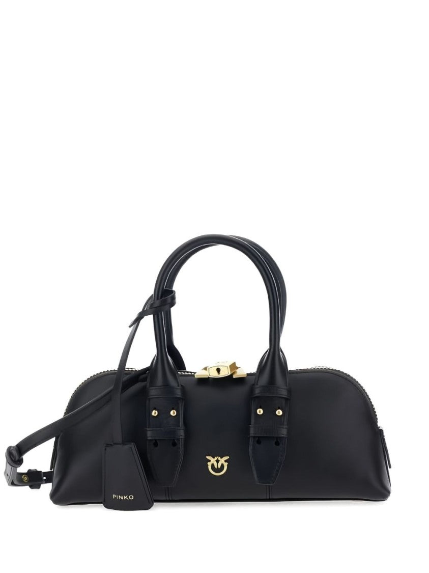 Pinko Structured Black Minimalist Bag With Clean Lines