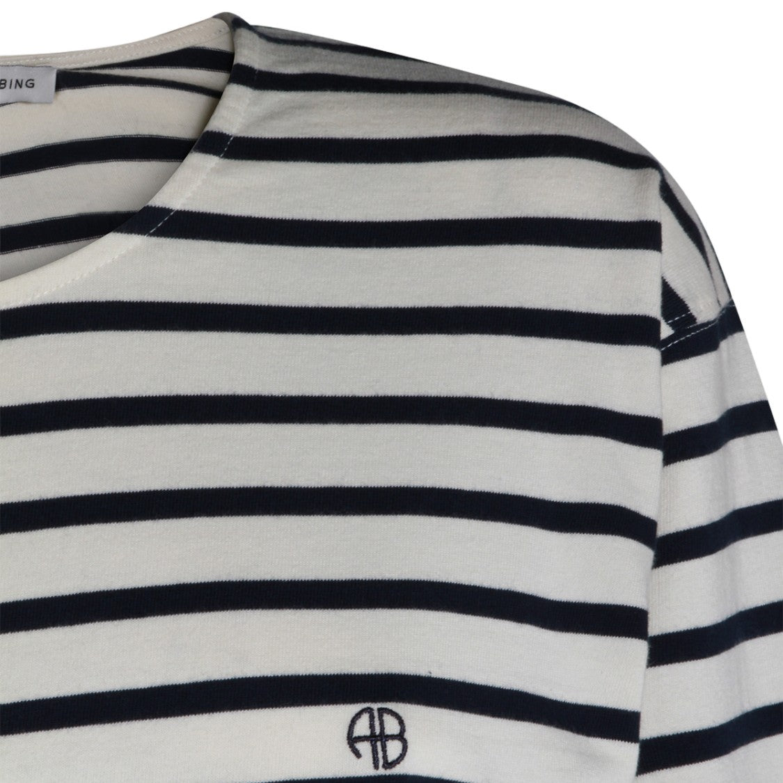Anine Bing Horizontal Stripe Long-Sleeve Top