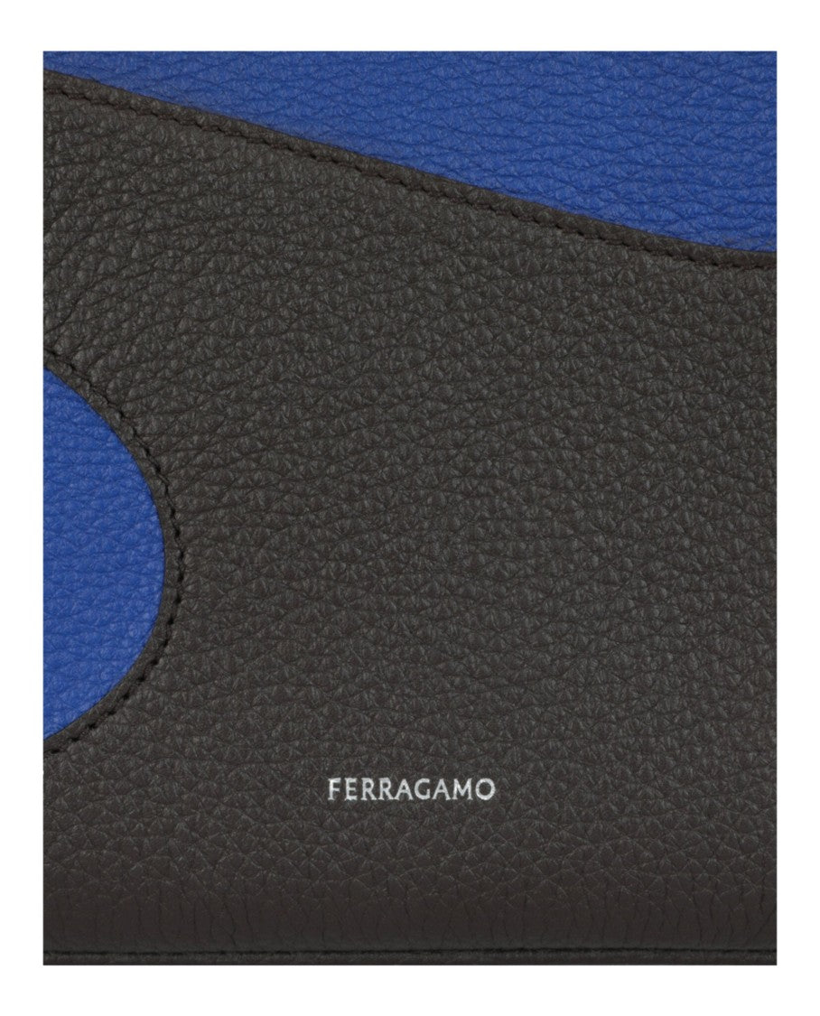 Ferragamo Cut-Out Pebbled Leather Phone Pouch