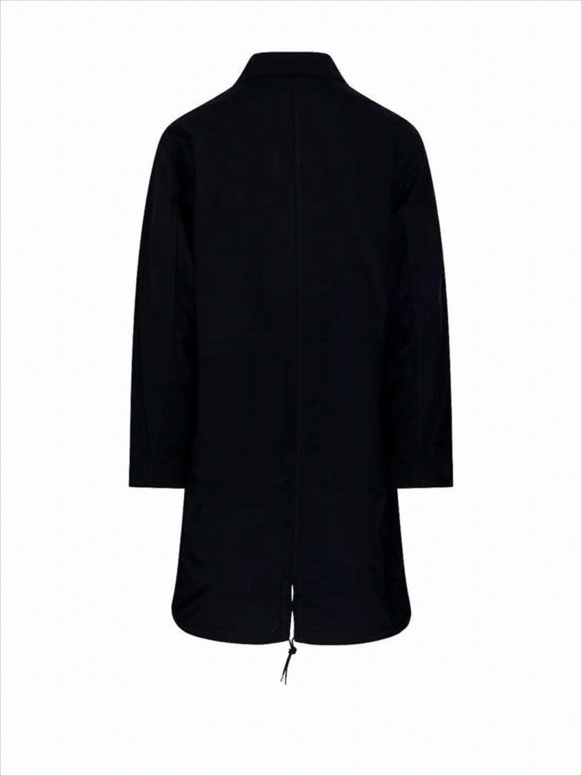 C.P. Company Button-Up Minimalist Coat With Adjustable Cuffs And Drawstring Hem