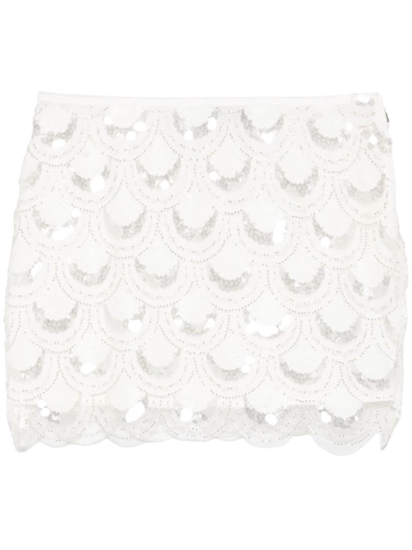 Rotate White Mini Skirt