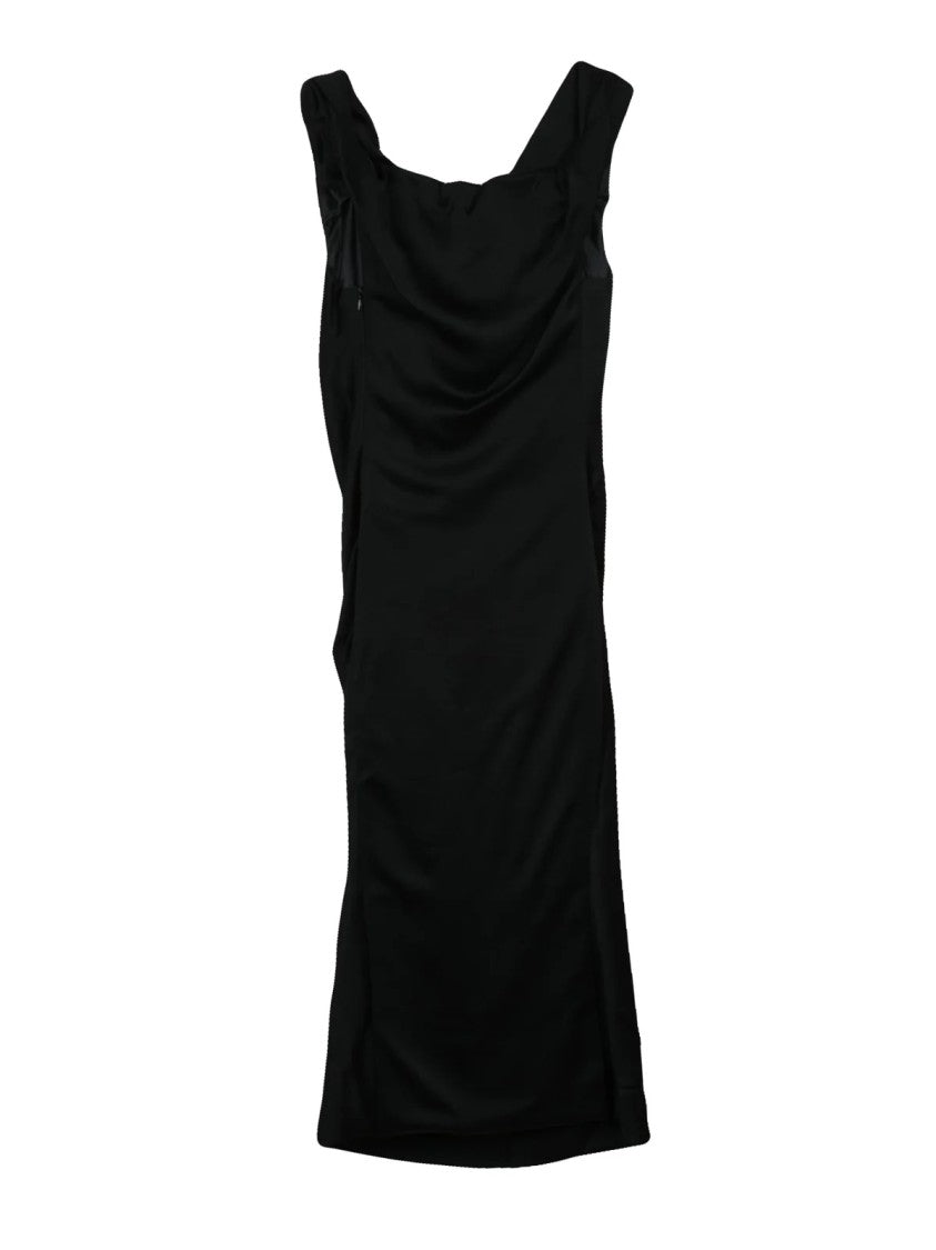 Vivienne Westwood Ginnie Pencil Dress With Boat Neckline And Back Ruching