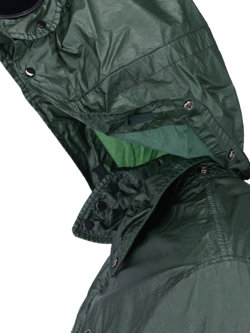C.P. Company Hooded Jacket With Integrated Goggles And Textured Fabric