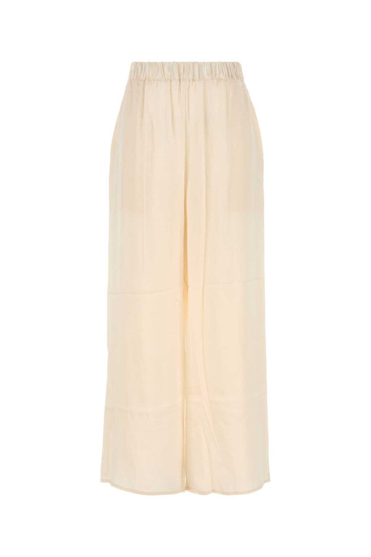 Le Kasha Ivory Silk Wide-Leg Pant