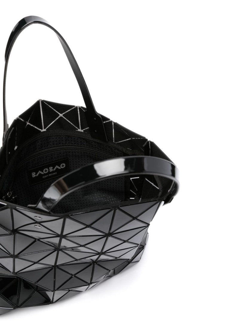 Bao Bao Issey Miyake Glossy Black Geometric Design Tote Bag
