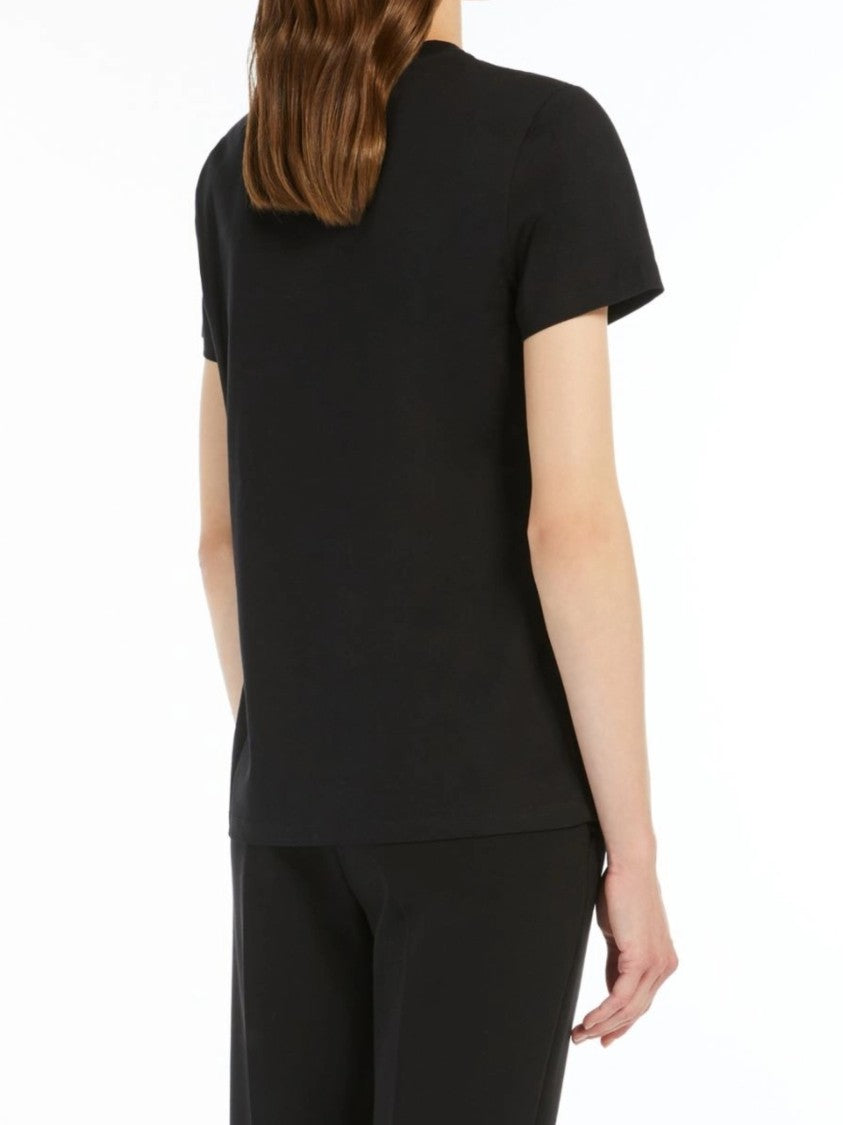 Max Mara Papaia Cotton Minimalist Chest Pocket T-Shirt