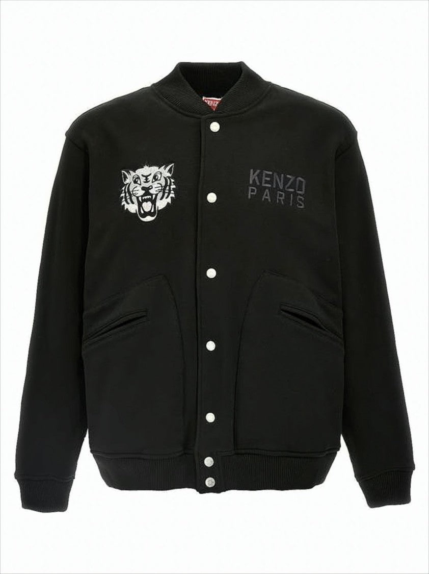 Kenzo Bomber Jacket With Embroidered Tiger Motif